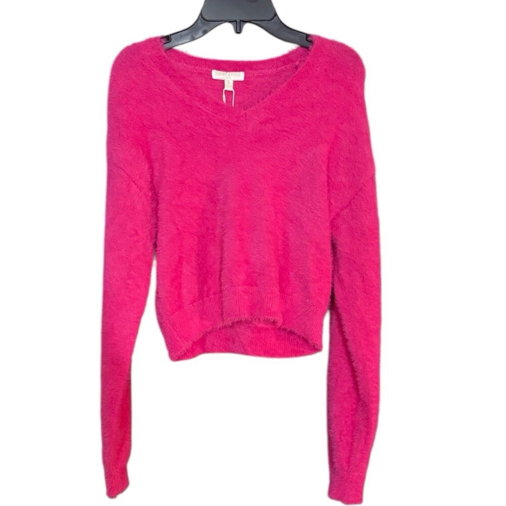NWT Chelsea & Violet Girls Fuzzy Pink Sweater XL Size 16 New